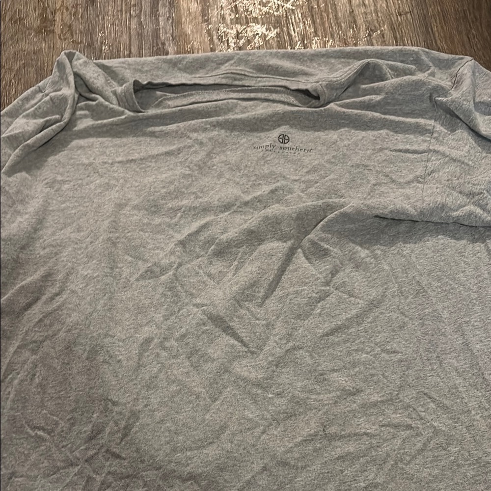 Simply Southern Gray Crew Neck Short Sleeve Tee